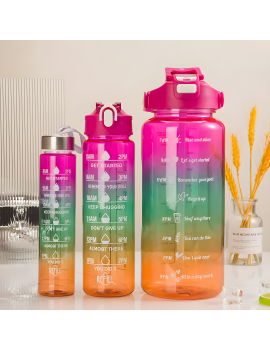 set 3 gourdes sport bottle drink boisson pvc hydraté tahiti fenua shopping