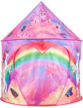 tente cabane rose château licorne unicorn rose pink kids enfant fun nuages cloud girls tahiti fenua shopping