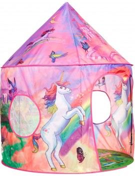 tente cabane rose château licorne unicorn rose pink kids enfant fun nuages cloud girls tahiti fenua shopping