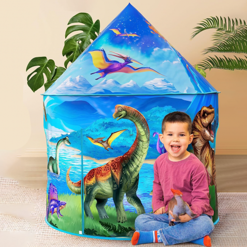 tente cabane jeu dino dinosaure bleu blue boy garçon enfant kids tahiti fenua shopping