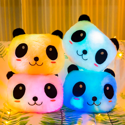 coussin panda light lumineux peluche plush lumiere tahiti fenua shopping