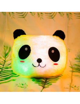 coussin panda light lumineux peluche plush lumiere tahiti fenua shopping