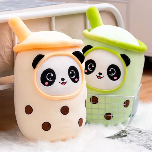 peluche bubble tea panda coussin tahiti fenua shopping