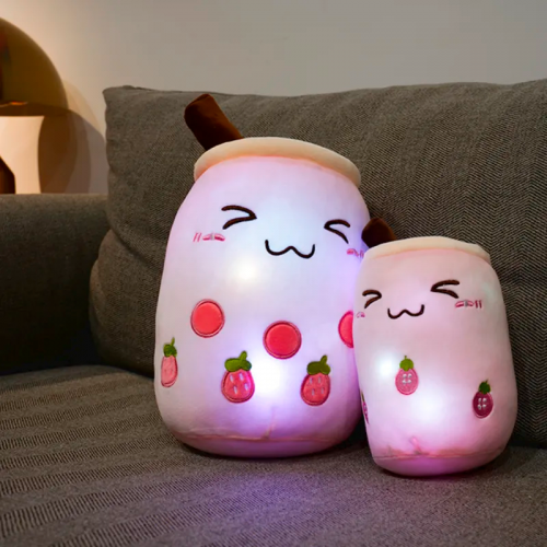 peluche bubble tea light 35cm coussin doux kawaii tahiti fenua shopping