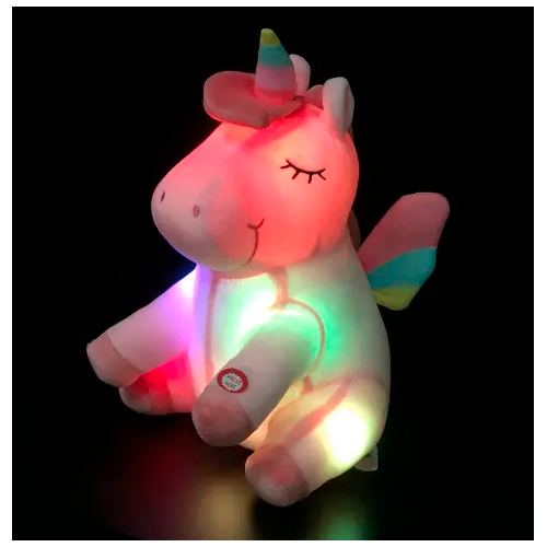 coussin licorne light lumineux peluche plush unicorn tahiti fenua shopping