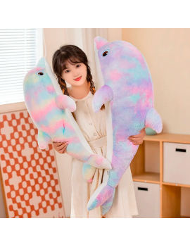 coussin dauphin 50cm peluche plush dolphin kids enfant tahiti fenua shopping