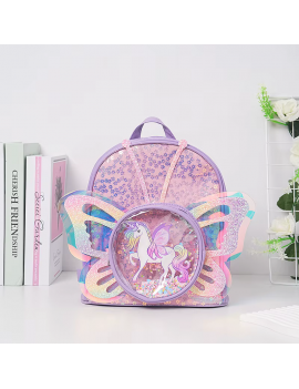 sac licorne butterfly glitters rose violet tahiti fenua shopping