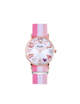 montre tricolor coeur rose violet kids enfant tahiti fenua shopping