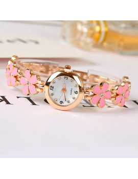 montre bracelet fleurs rose élégant tahiti fenua shopping