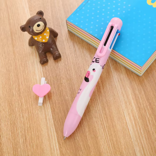 stylo 6 couleurs licorne rose flamand rose école écriture école kids enfant tahiti fenua shopping