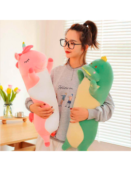 peluche kawaii unicorn rose long oreiller pink kids tout doux univers licorne tahiti fenua shopping