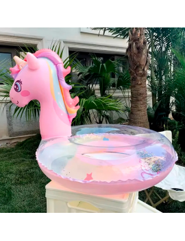 bouée licorne rose glitters unicorn pink plage piscine kids fun tahiti fenua shopping