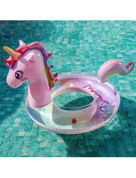 bouée licorne rose glitters unicorn pink plage piscine kids fun tahiti fenua shopping