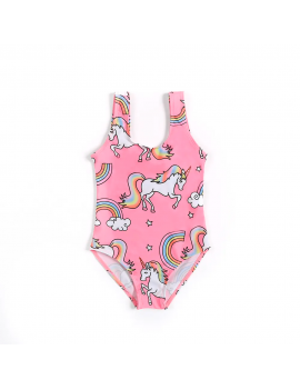 maillot licorne pink plage piscine été unicorn kids girl tahiti fenua shopping