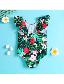 maillot green tropic été chaleur plage piscine kids se baigner fille fleurie tahiti fenua shopping