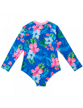 maillot body Blue Tropic, vêtement tropical, maillot de bain élégant design tropical Tahiti fenua shopping