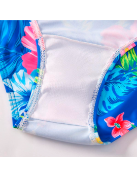 maillot body Blue Tropic, vêtement tropical, maillot de bain élégant design tropical Tahiti fenua shopping