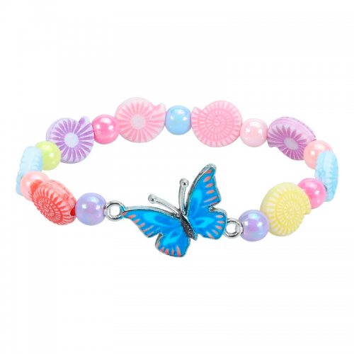 bracelet papillon perles élastique butterfly coloré fille girl kids tahiti fenua shopping