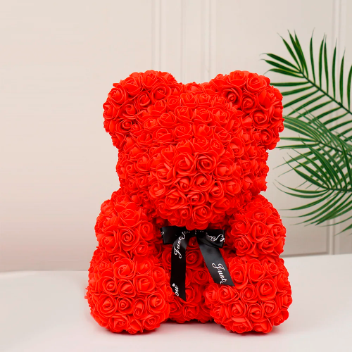 ourson flower fleur rose red tendresse romantique cadeau saint valentin tahiti fenua shopping