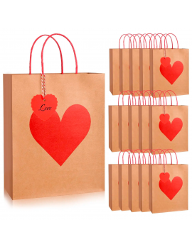 sachet kraft cœur cadeau emballage offrir fête saint valentin amoureux love tahiti fenua shopping