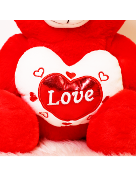 ourson love rouge coeur love fête saint valentin trop mignon doux amour tahiti fenua shopping