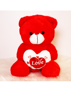 ourson love rouge coeur love fête saint valentin trop mignon doux amour tahiti fenua shopping