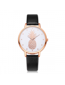 montre gold painapo ananas noir doré chic accessoire poignet femme enfant kids élégant tahiti fenua shopping