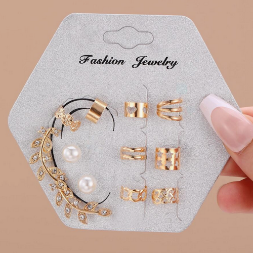 set boucles d'oreilles manchettes tendance oreilles percées accessoire mode femme tahiti fenua shopping