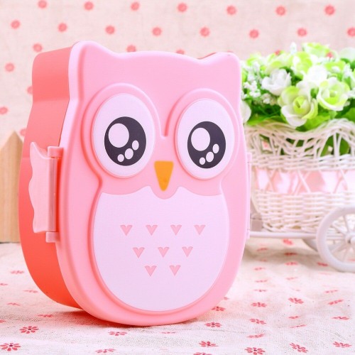 boite à goûter kids lunch bag box hibou chouette couleurs bleu rose violet jaune repas déjeuner enfant tahiti fenua shopping