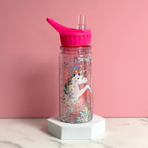gourde kids glitters 350ml bouteille enfant paillettes licorne chat robot smile sirene tahiti fenua shopping