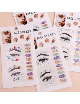 stickers bijoux yeux + straps ongles fake nails straps jewelry rainbow strass paillettes accessoire tahiti fenua shopping