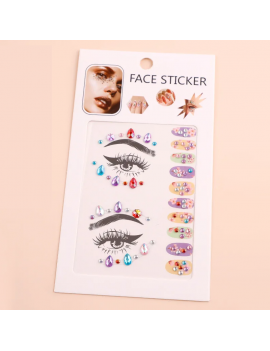 stickers bijoux yeux + straps ongles fake nails straps jewelry rainbow strass paillettes accessoire tahiti fenua shopping