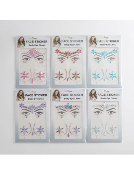 set stickers bijoux visage + corps strass paillettes face body accessoire beaute tahiti fenua shopping