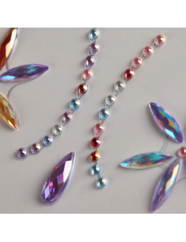 set stickers bijoux visage + corps strass paillettes face body accessoire beaute tahiti fenua shopping