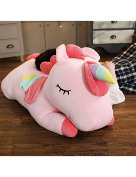 coussin licorne doux peluche rose rêve sommeil enfant fluffy confortable tahiti fenua shopping