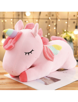 coussin licorne doux peluche rose rêve sommeil enfant fluffy confortable tahiti fenua shopping