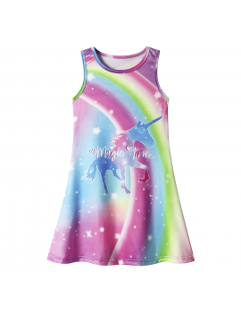 robe rainbow unicorn licorne dress color girl enfant kids vetement habillement tahiti fenua shopping