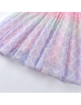 robe mermaid tulle sirène dress rainbow color enfant kids fille girl tahiti fenua shopping