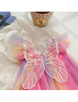 robe ailes papillon tulle butterfly dress girl enfant kids habillement vetement tahiti fenua shopping