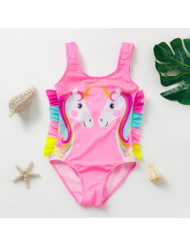 maillot pink unicorn rose licorne swimwear plage beach enfant kids tahiti fenua shopping