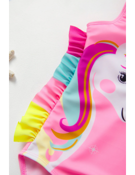 maillot pink unicorn rose licorne swimwear plage beach enfant kids tahiti fenua shopping