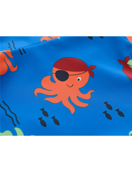 maillot top + short octopus boy garcon swimwear pieuvre poulpe pirate tahiti fenua shopping
