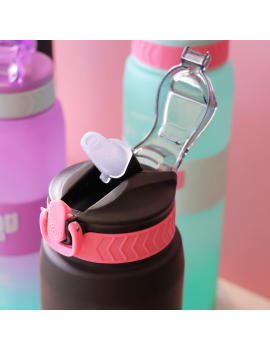 gourde sport rubber 1L PVC bouteille hydratation eau boisson vaisselle color tahiti fenua shopping