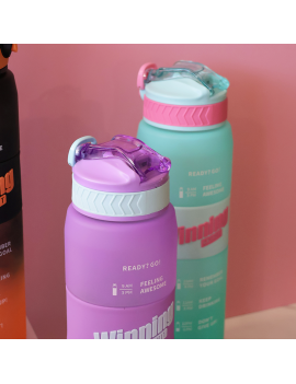 gourde sport rubber 1L PVC bouteille hydratation eau boisson vaisselle color tahiti fenua shopping