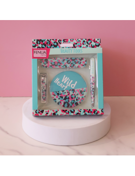 set manucure ongles miroir épiloir leopard bleu rose girl accessoire beauté tahiti fenua shopping