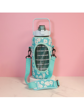 gourde sport étui hibiscus flower fleur tropicale PVC transport facile boisson bouteille tahiti fenua shopping