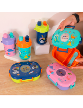 set lunch + gourde kids enfant dejeuner repas box boite tahiti fenua shopping