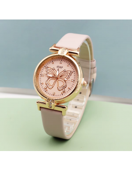 montre butterfly chic rose enfant femme cadeau bijoux poignet heure aiguille papillon tahiti fenua shopping