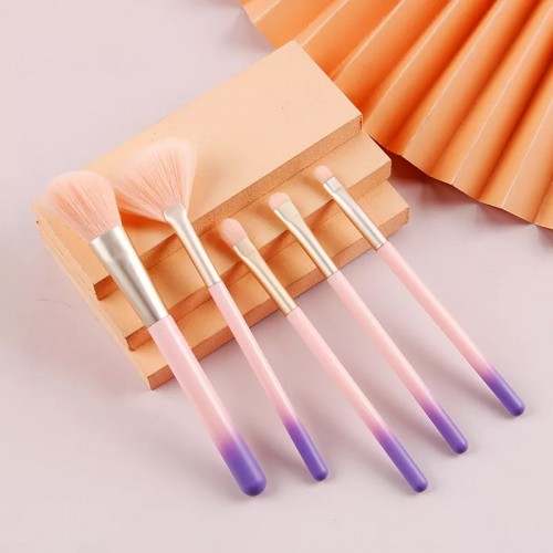 set 5 pinceaux gradient pink make up maquillage beauté beauty visage face accessoire tahiti fenua shopping