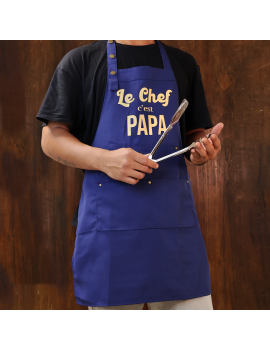 tablier chef papa dad father fete cuisine bleu accessoire rangement tahiti fenua shopping